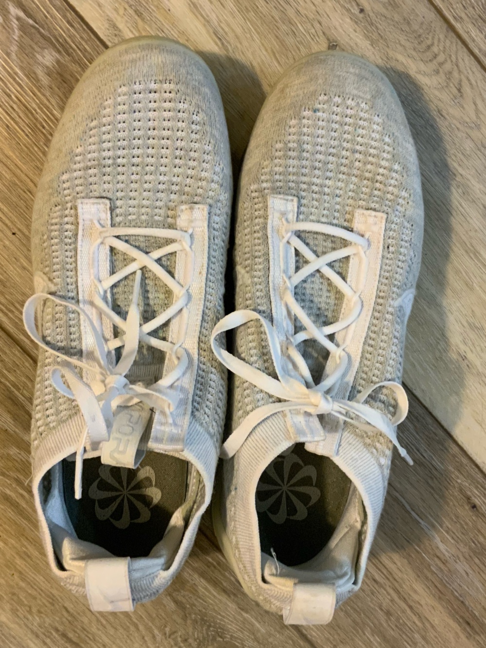 Nike White Knit Athletic Shoes